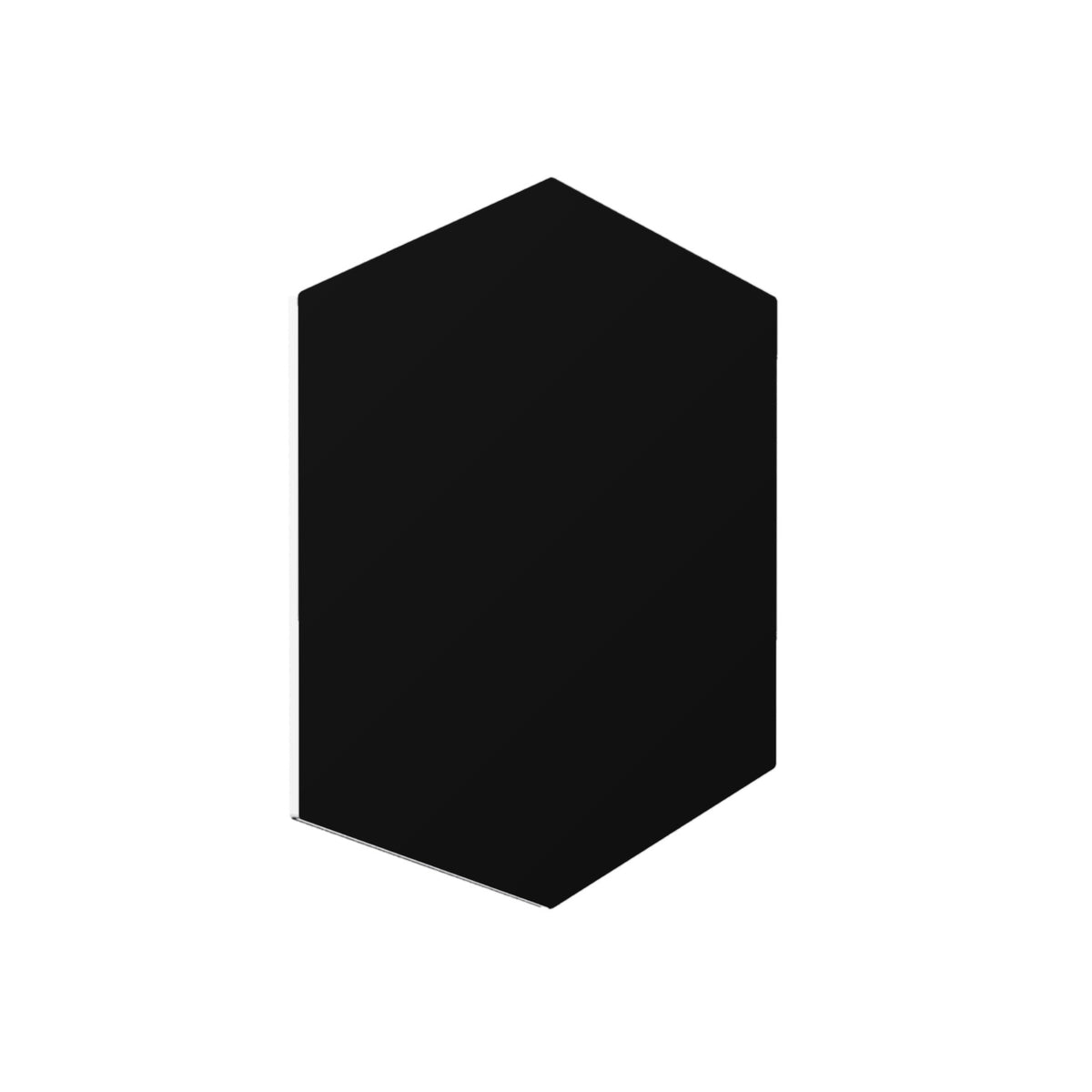 Noir Blank all black LNOLEUM hex floor, top view