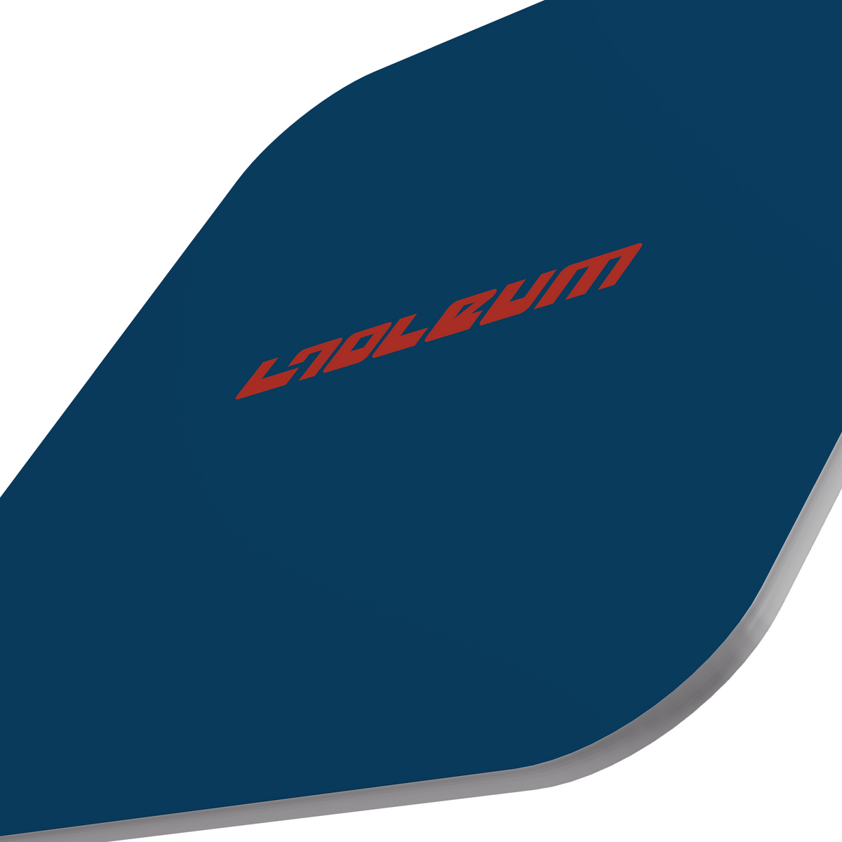 Blue Essential PC.2 solid blue portable dance floor, angled corner view with LNOLEUM wordmark and padded edge