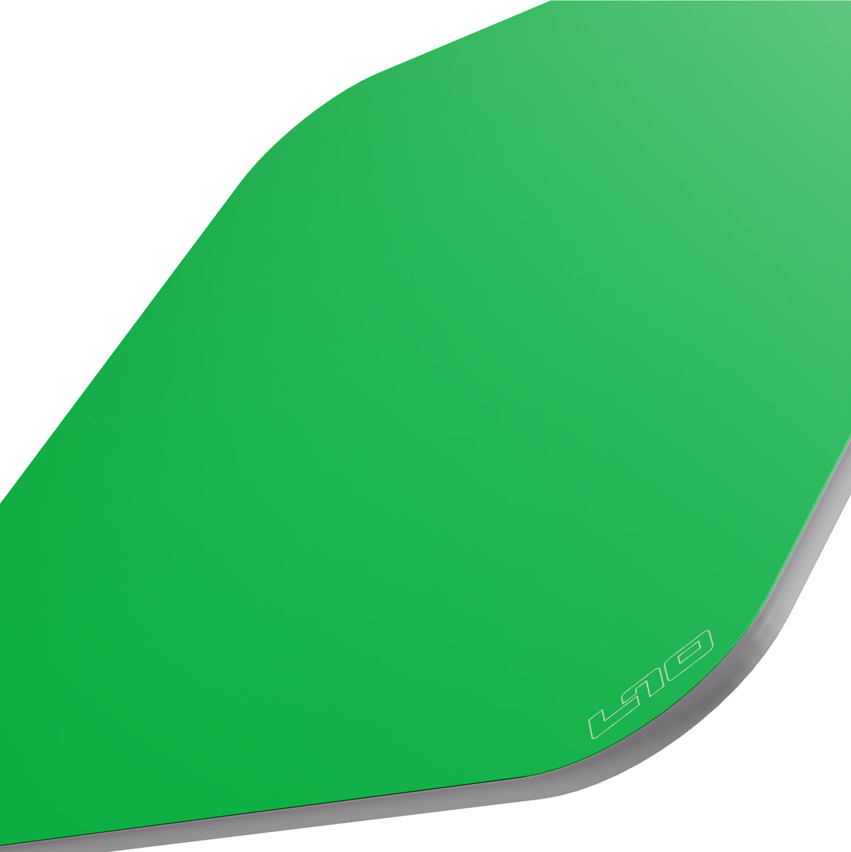 Green Screen portable floor angled corner view with LNO logo and padded edge